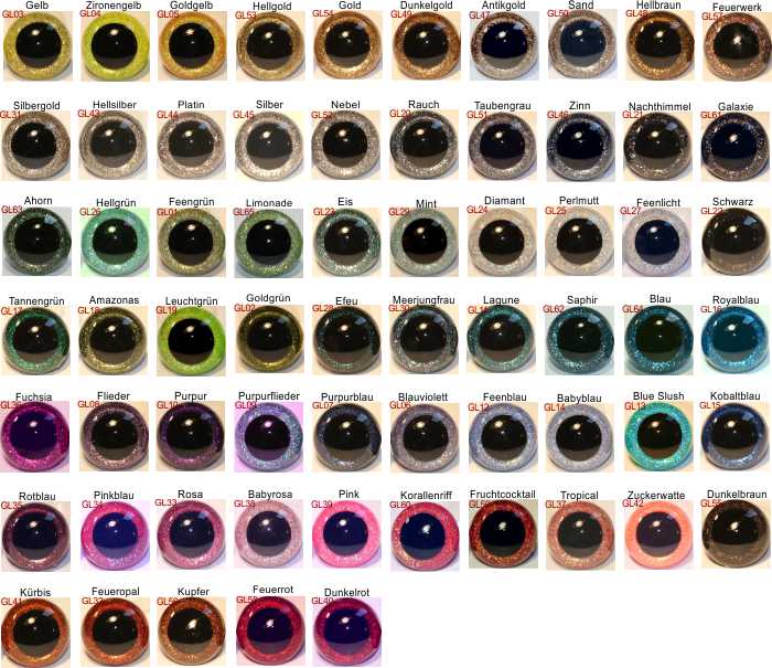 Augen Glitter Glitzer Sicherheitsaugen
